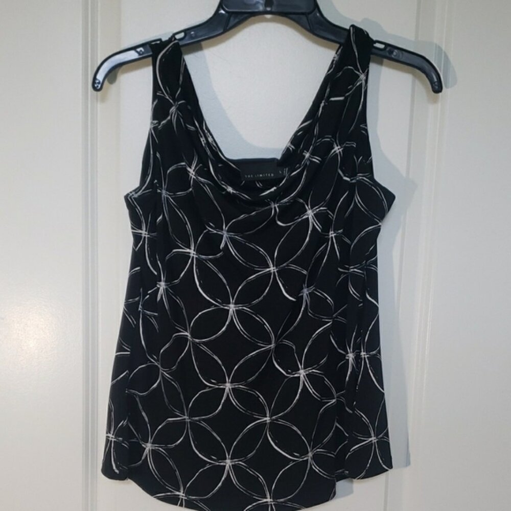 The Limited Black and White Geometric Tank Top